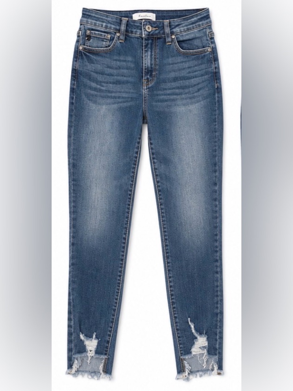 KanCan High-Rise Distressed Raw Hem Skinny Jeans Size 7/27
